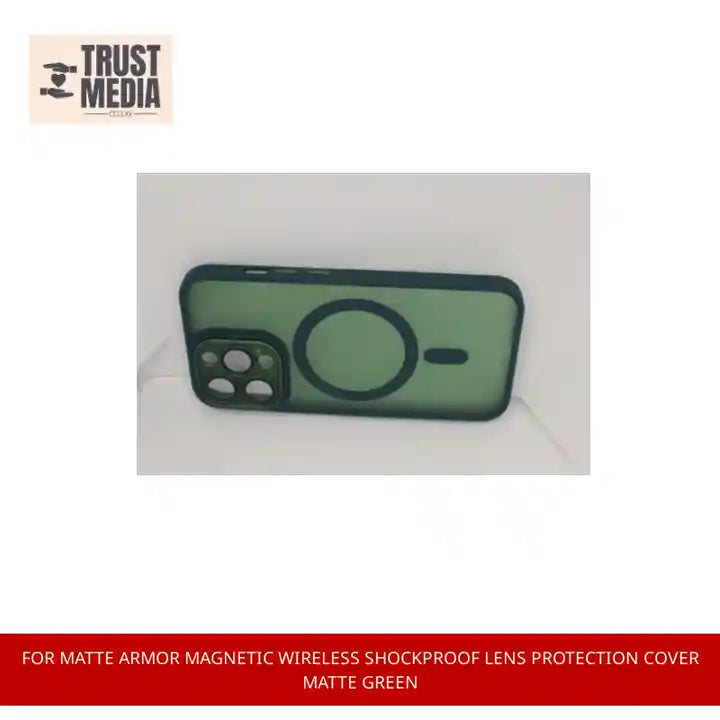 For Matte Armor Magnetic Wireless Shockproof Lens Protection Cover Matte Green by@Outfy