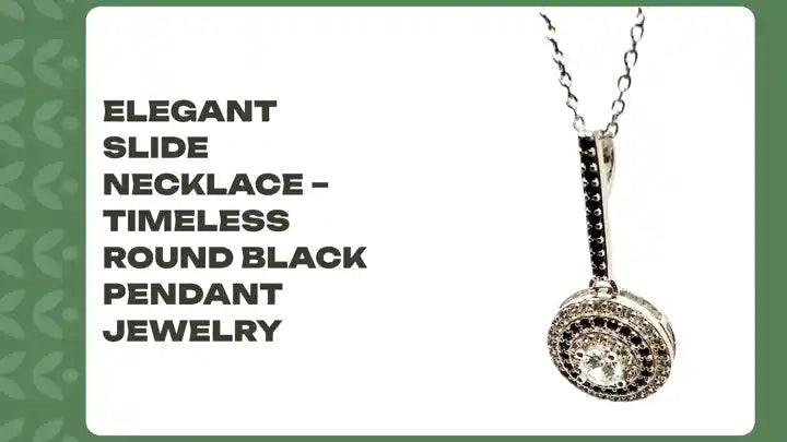 Elegant Slide Necklace &ndash; Timeless Round Black Pendant Jewelry by@Outfy