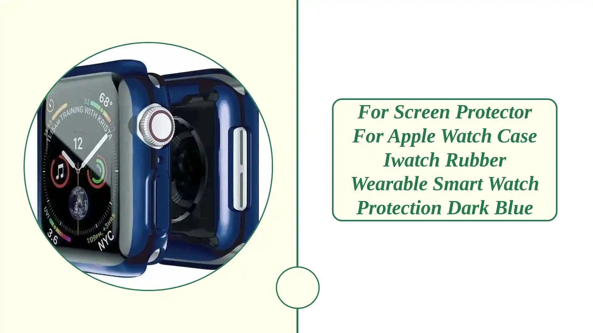 For Screen Protector For Apple Watch Case iwatch Rubber Wearable Smart Watch Protection Dark Blue by@Outfy