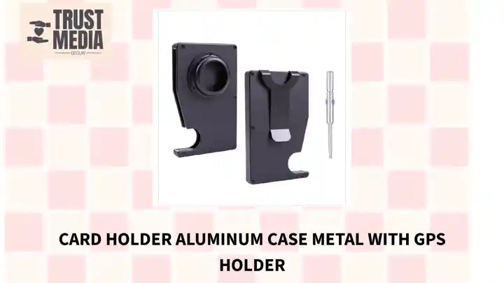 Card Holder Aluminum Case Metal with GPS Holder by@Outfy