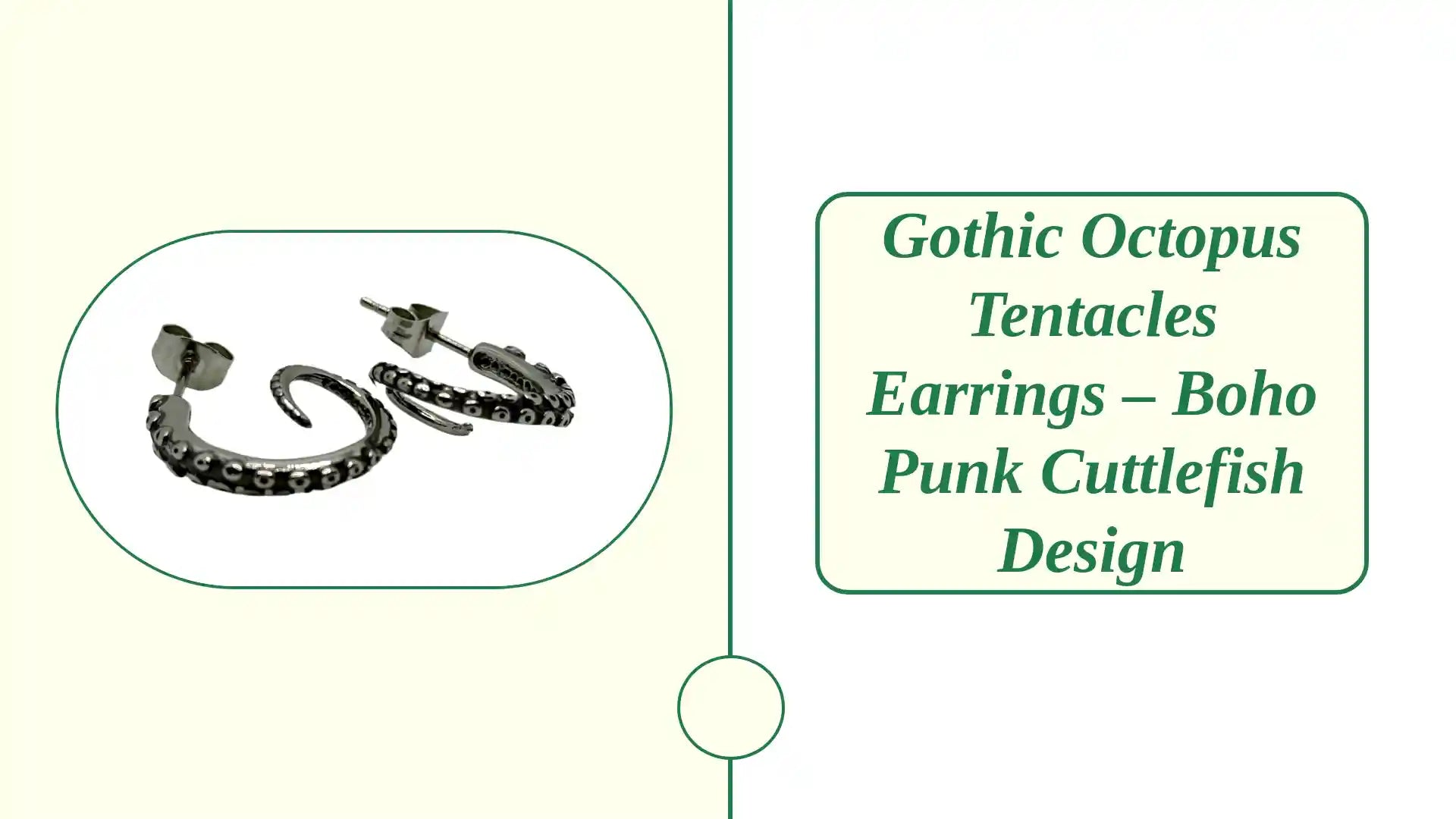 Gothic Octopus Tentacles Earrings &ndash; Boho Punk Cuttlefish Design by@Outfy