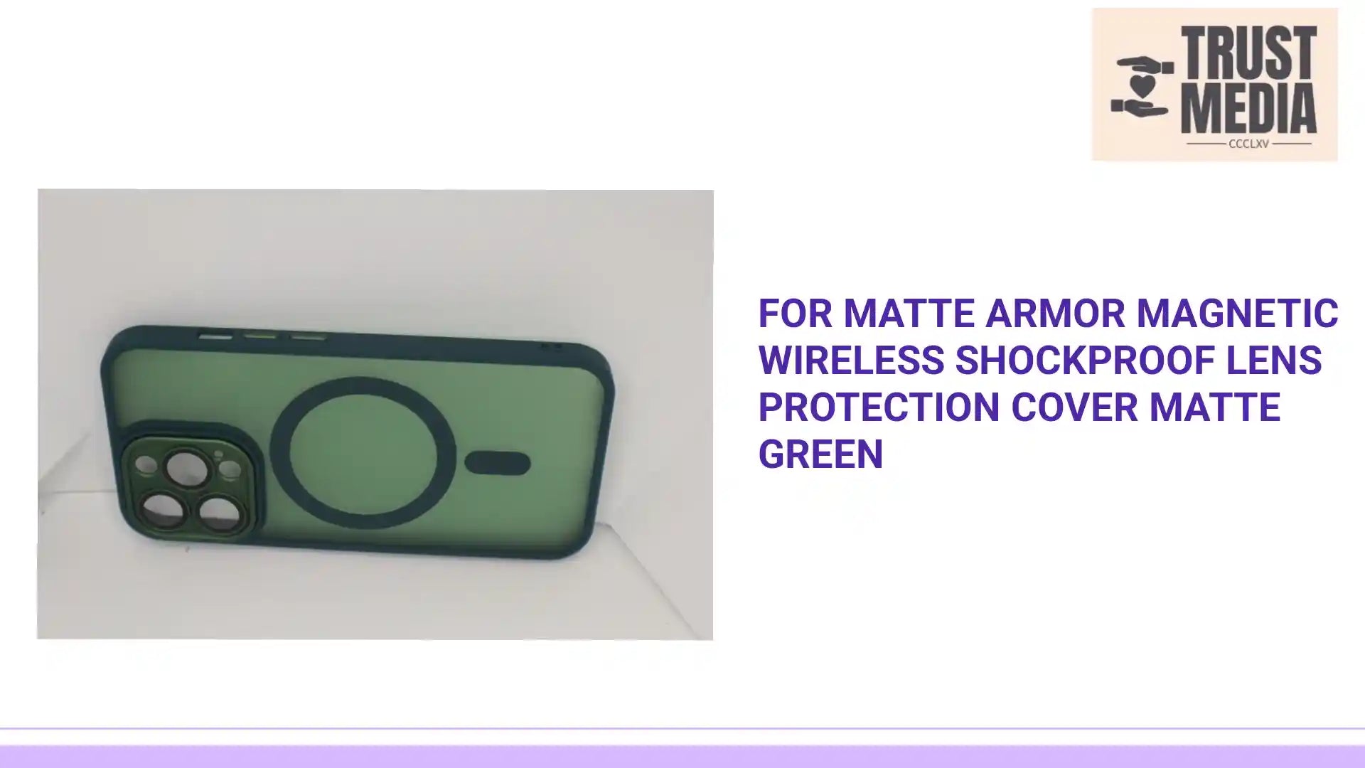 For Matte Armor Magnetic Wireless Shockproof Lens Protection Cover Matte Green by@Outfy