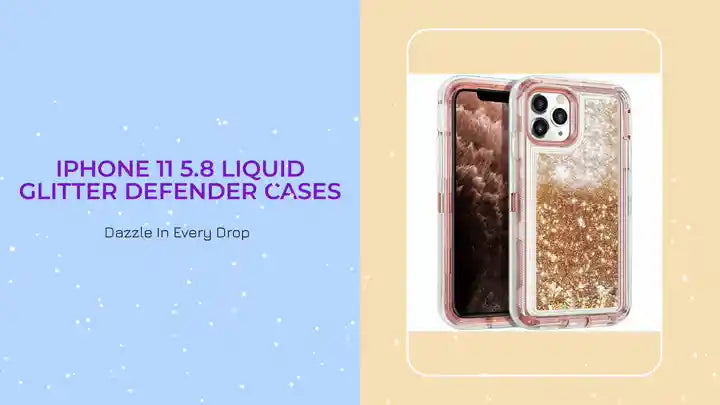 iPhone 11 5.8 Liquid Glitter Defender Cases by@Outfy