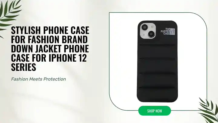 stylish phone case For Fashion Brand Down Jacket Phone Case For iPhone 12 Series by@Outfy