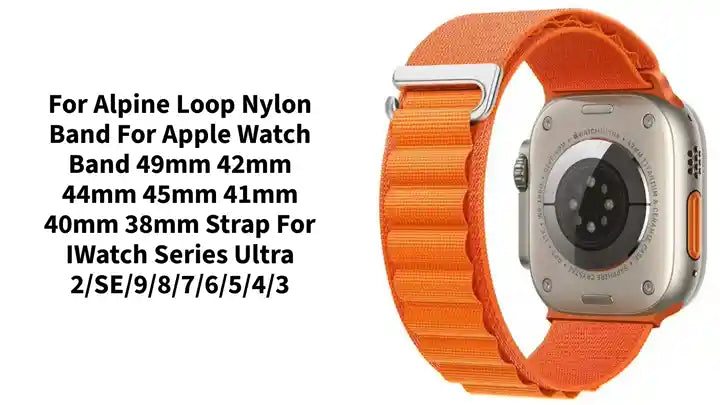 For Alpine Loop Nylon Band for Apple Watch Band 49mm 42mm 44mm 45mm 41mm 40mm 38mm Strap for iWatch Series Ultra 2/SE/9/8/7/6/5/4/3 by@Outfy