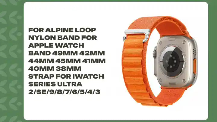 For Alpine Loop Nylon Band for Apple Watch Band 49mm 42mm 44mm 45mm 41mm 40mm 38mm Strap for iWatch Series Ultra 2/SE/9/8/7/6/5/4/3 by@Outfy