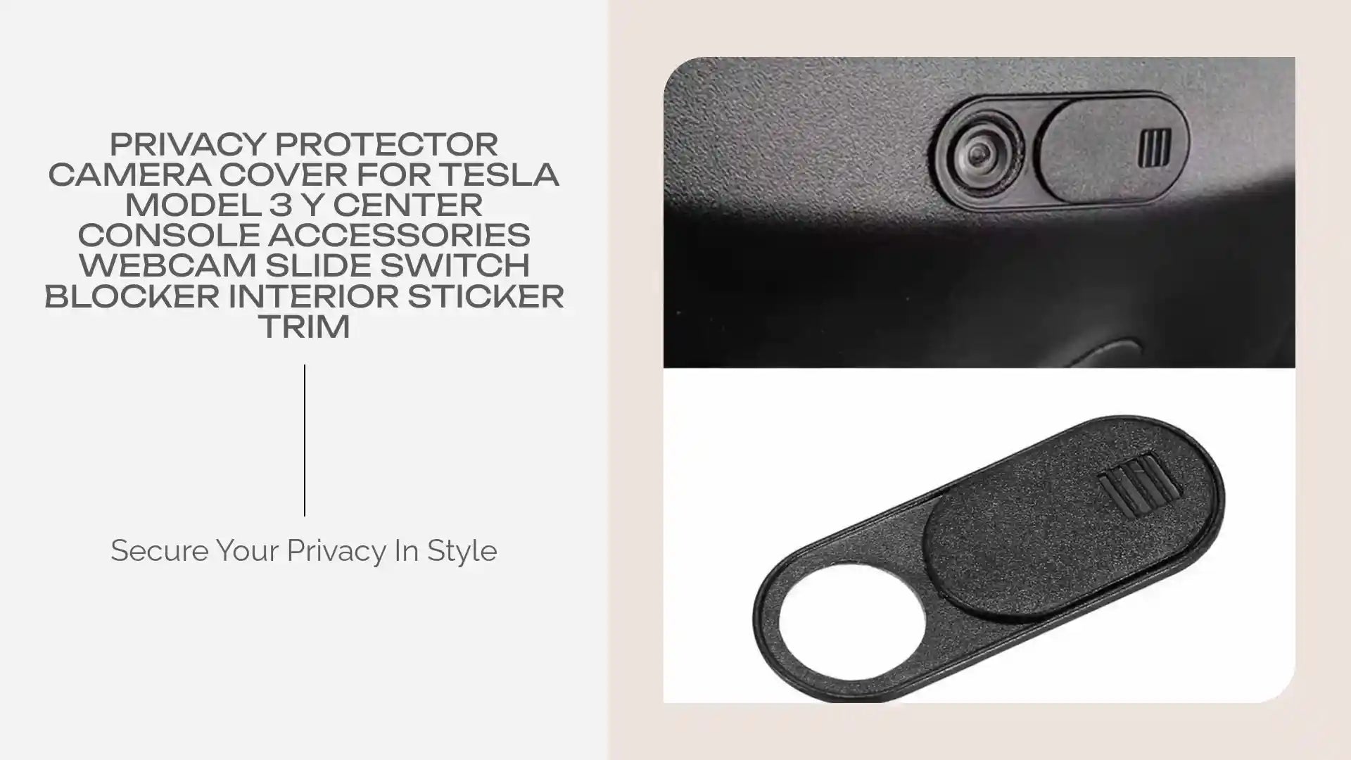 Privacy Protector Camera Cover For Tesla Model 3 Y Center Console Accessories Webcam Slide Switch Blocker Interior Sticker Trim by@Outfy