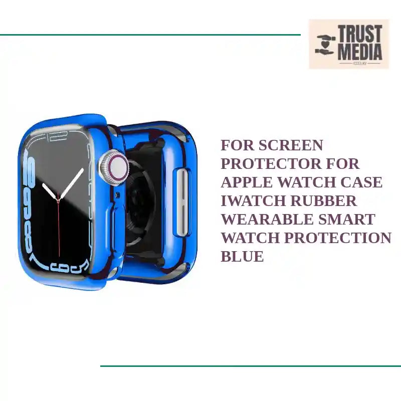 For Screen Protector For Apple Watch Case iwatch Rubber Wearable Smart Watch Protection Blue by@Outfy