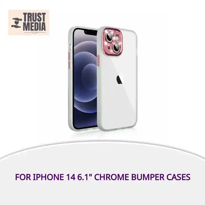 For iPhone 14 6.1&quot; Chrome Bumper Cases by@Outfy