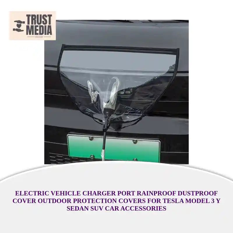 Electric Vehicle Charger Port Rainproof Dustproof Cover Outdoor Protection Covers for Tesla Model 3 Y Sedan SUV Car Accessories by@Outfy