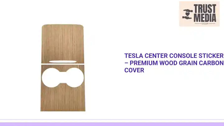 Tesla Center Console Sticker &ndash; Premium Wood Grain Carbon Cover by@Outfy