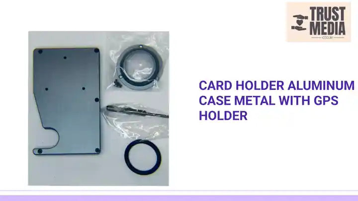 Card Holder Aluminum Case Metal with GPS Holder by@Outfy