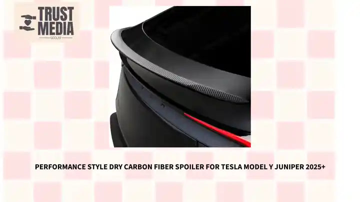 Performance Style Dry Carbon Fiber Spoiler for Tesla Model Y Juniper 2025+ by@Outfy