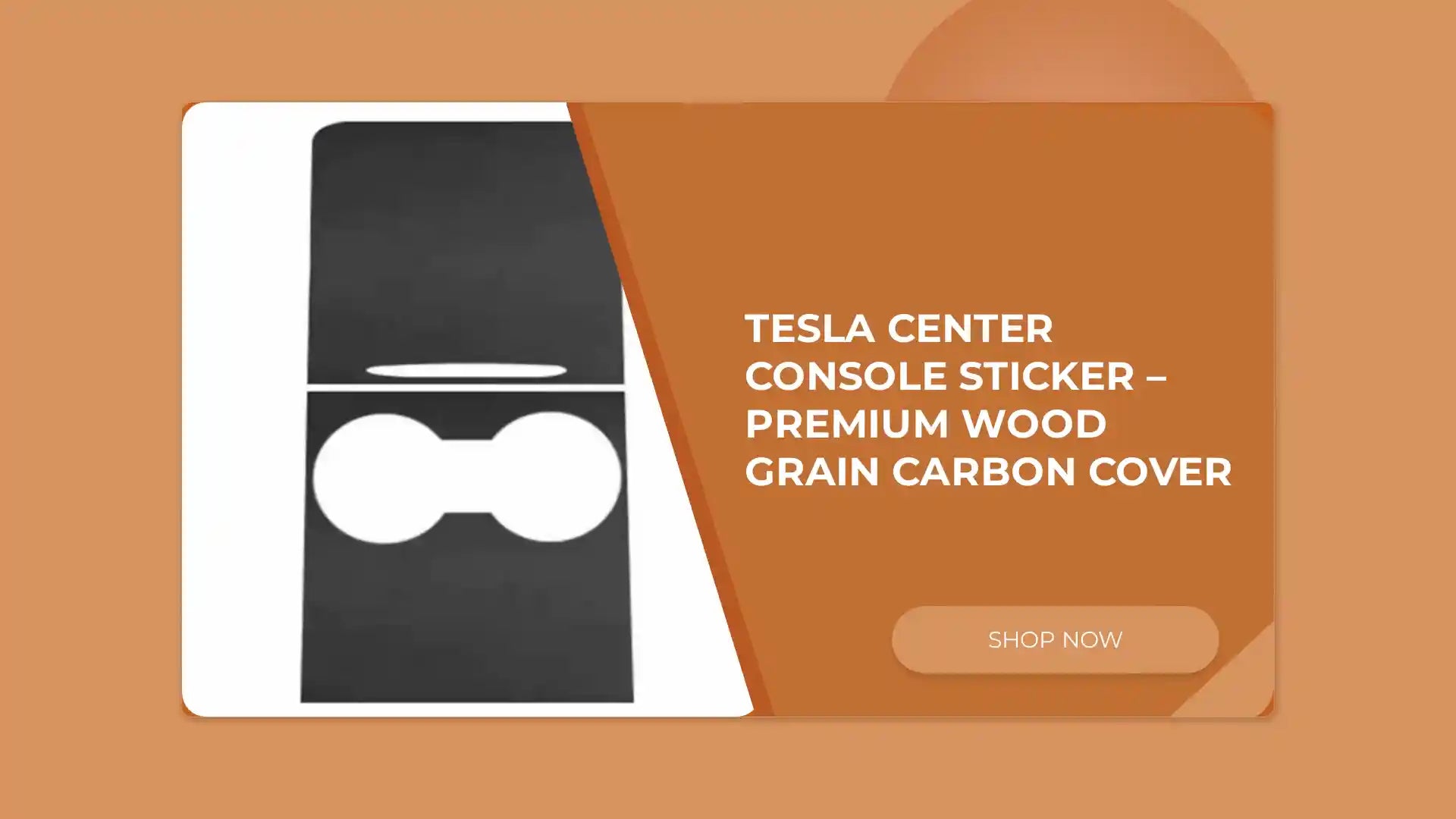 Tesla Center Console Sticker &ndash; Premium Wood Grain Carbon Cover by@Outfy