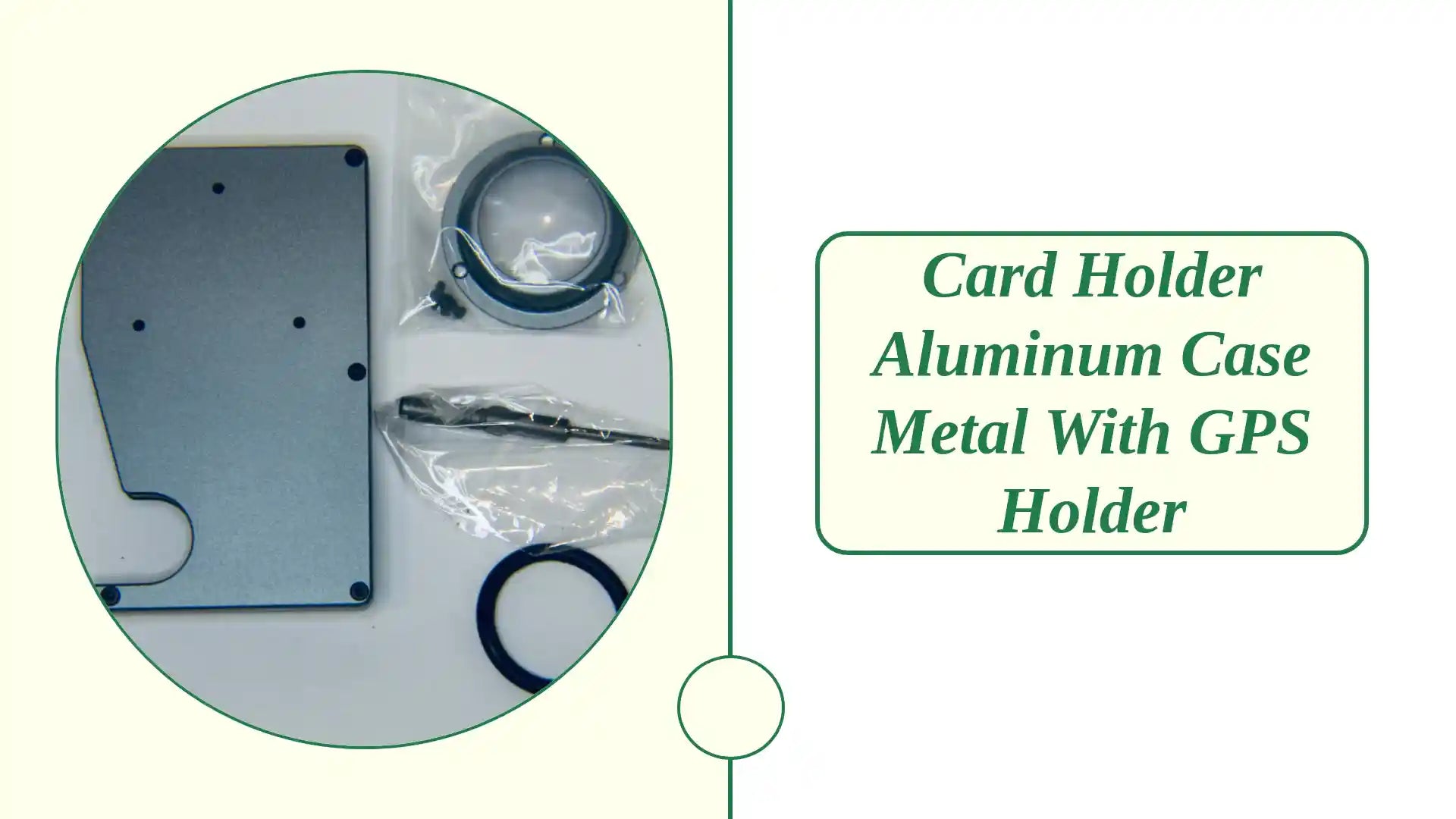 Card Holder Aluminum Case Metal with GPS Holder by@Outfy