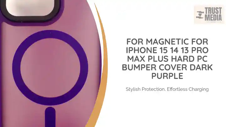 For Magnetic For iPhone 15 14 13 Pro Max Plus Hard PC Bumper Cover Dark Purple by@Outfy