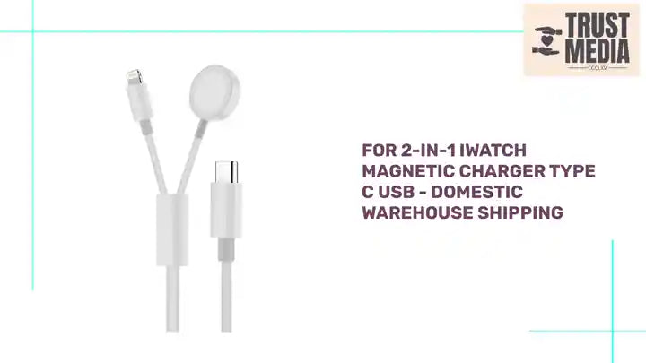 For 2-in-1 iWatch Magnetic Charger Type C USB - Domestic Warehouse Shipping by@Outfy