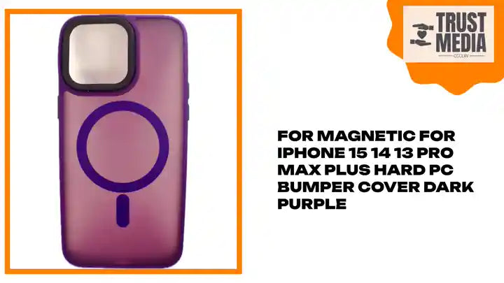 For Magnetic For iPhone 15 14 13 Pro Max Plus Hard PC Bumper Cover Dark Purple by@Outfy