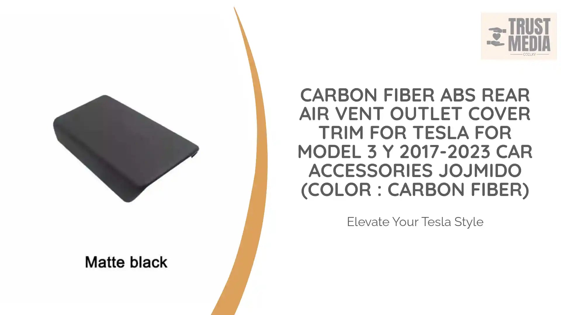 Carbon Fiber ABS Rear Air Vent Outlet Cover Trim for Tesla for Model 3 Y 2017-2023 Car Accessories JOJMIDO (Color : Carbon Fiber) by@Outfy