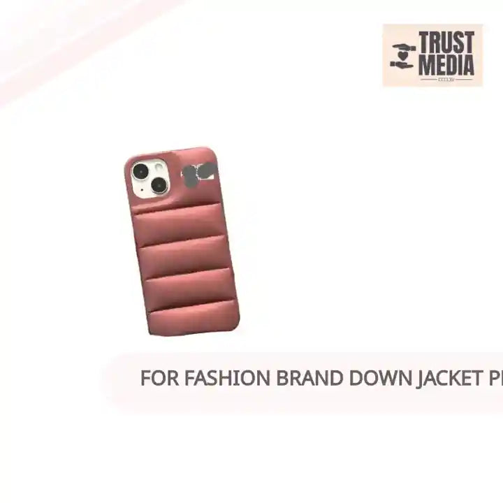 For Fashion Brand Down Jacket Phone Case For iPhone Coffee Copper Color by@Outfy