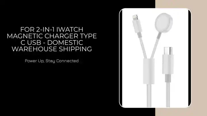 For 2-in-1 iWatch Magnetic Charger Type C USB - Domestic Warehouse Shipping by@Outfy