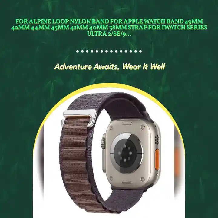 For Alpine Loop Nylon Band for Apple Watch Band 49mm 42mm 44mm 45mm 41mm 40mm 38mm Strap for iWatch Series Ultra 2/SE/9/8/7/6/5/4/3 by@Outfy