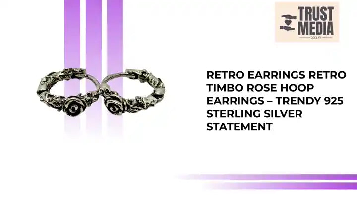 retro earrings Retro Timbo Rose Hoop Earrings &ndash; Trendy 925 Sterling Silver Statement by@Outfy