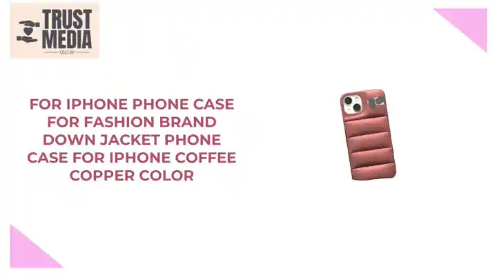 For iPhone phone case For Fashion Brand Down Jacket Phone Case For iPhone Coffee Copper Color by@Outfy