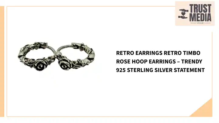retro earrings Retro Timbo Rose Hoop Earrings &ndash; Trendy 925 Sterling Silver Statement by@Outfy