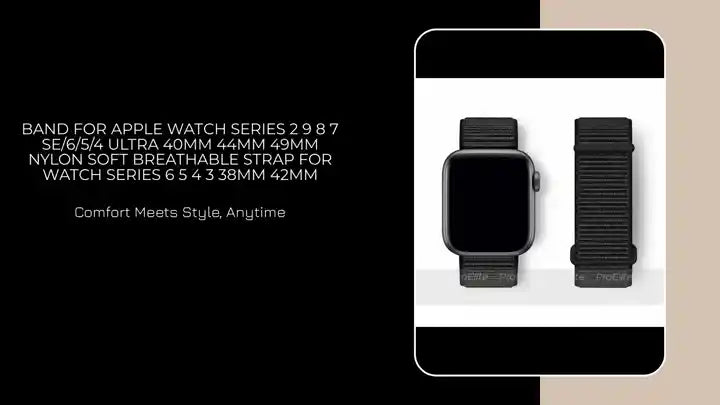 Band For Apple watch Series 2 9 8 7 SE/6/5/4 Ultra 40MM 44MM 49MM Nylon Soft Breathable Strap for watch series 6 5 4 3 38MM 42MM by@Outfy