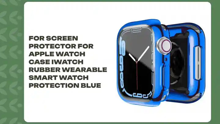 For Screen Protector For Apple Watch Case iwatch Rubber Wearable Smart Watch Protection Blue by@Outfy