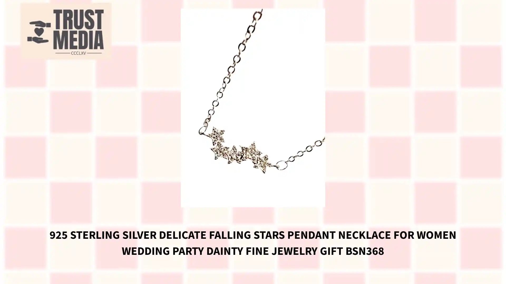 925 Sterling Silver Delicate Falling Stars Pendant Necklace for Women Wedding Party Dainty Fine Jewelry Gift BSN368 by@Outfy