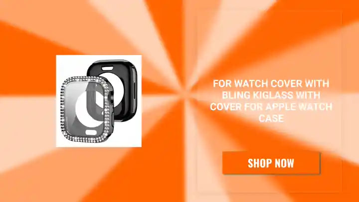 For Watch Cover with Bling kiGlass with Cover for Apple Watch Case by@Outfy