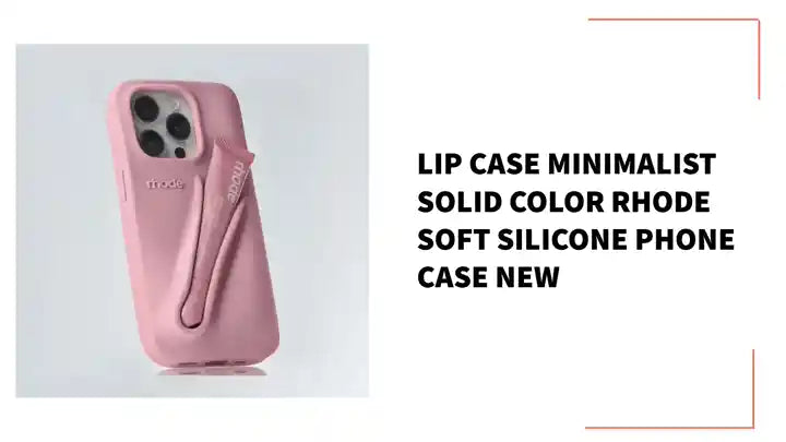Lip case Minimalist Solid Color Rhode Soft Silicone Phone Case New by@Outfy