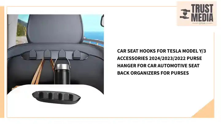 Car Seat Hooks for Tesla Model Y/3 Accessories 2024/2023/2022 Purse Hanger for Car Automotive Seat Back Organizers for Purses by@Outfy