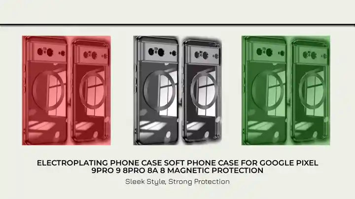 Electroplating Phone Case Soft Phone Case for Google Pixel 9Pro 9 8Pro 8A 8 magnetic Protection by@Outfy