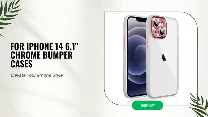 For iPhone 14 6.1&quot; Chrome Bumper Cases by@Outfy