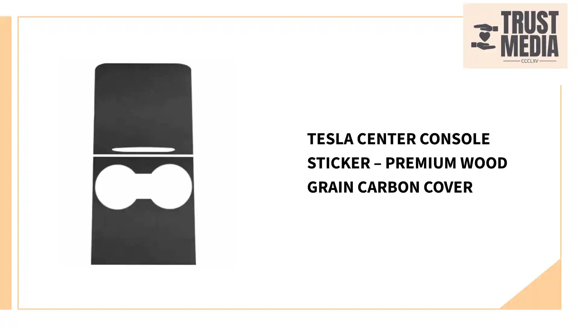 Tesla Center Console Sticker &ndash; Premium Wood Grain Carbon Cover by@Outfy