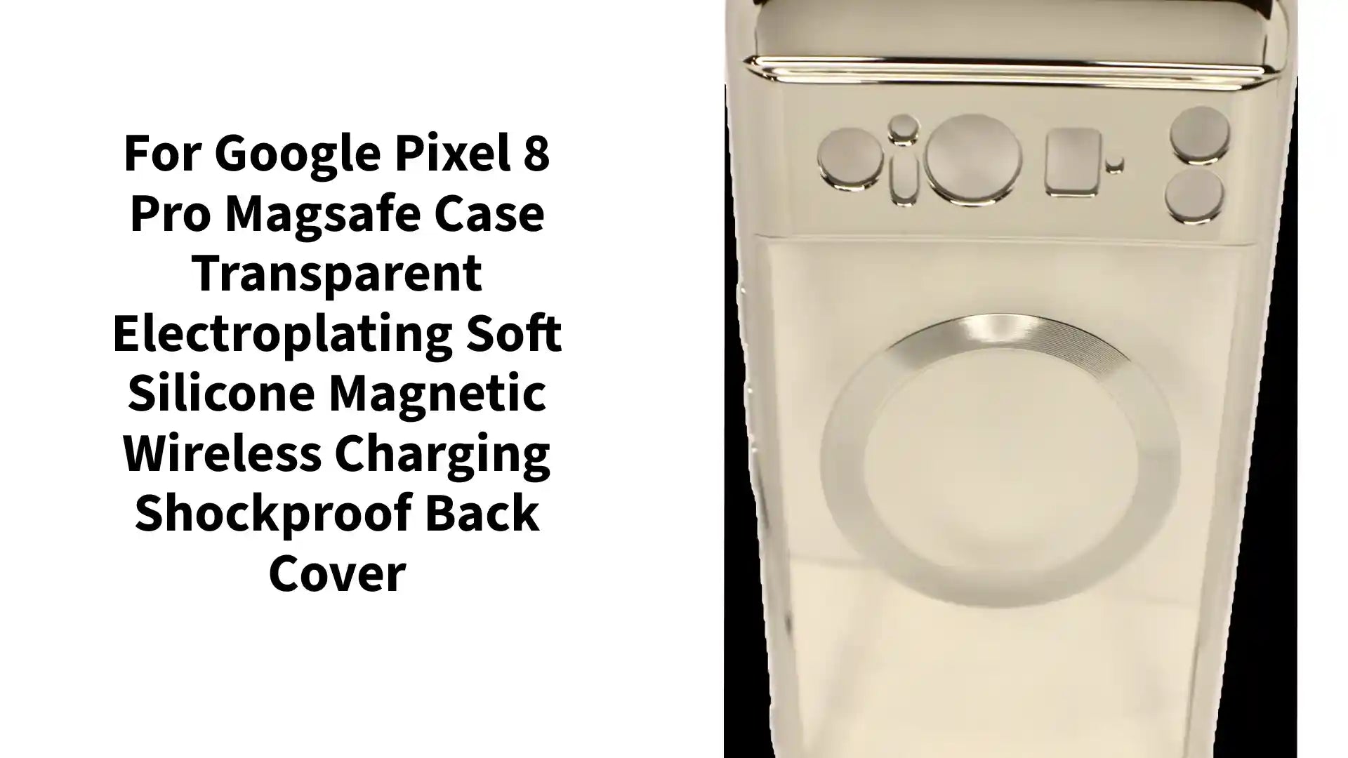 For Google Pixel 8 Pro Magsafe Case Transparent Electroplating Soft Silicone Magnetic Wireless Charging Shockproof Back Cover by@Outfy