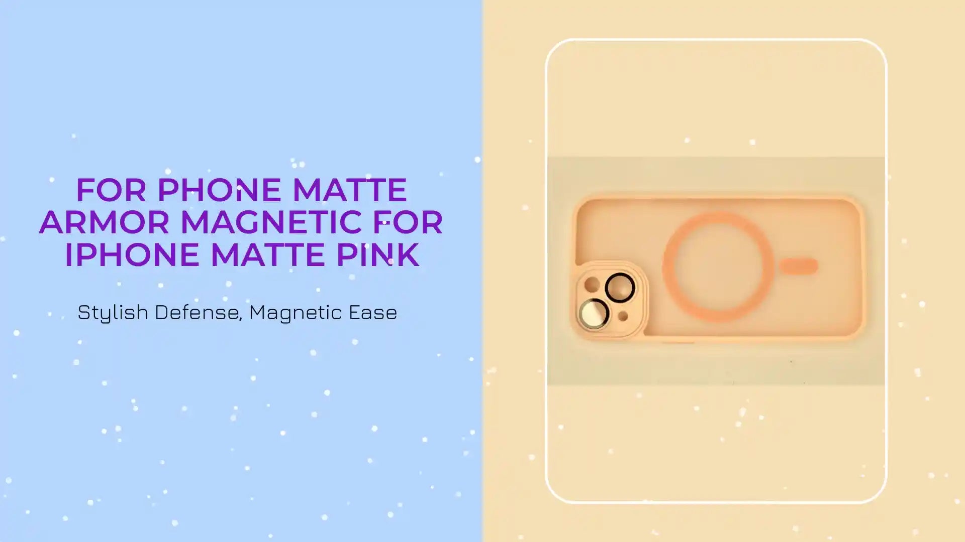 For Phone Matte Armor Magnetic For iPhone Matte Pink by@Outfy