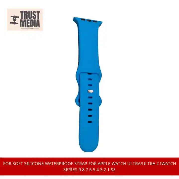 For soft Silicone Waterproof Strap for Apple Watch Ultra/Ultra 2 iWatch Series 9 8 7 6 5 4 3 2 1 SE by@Outfy