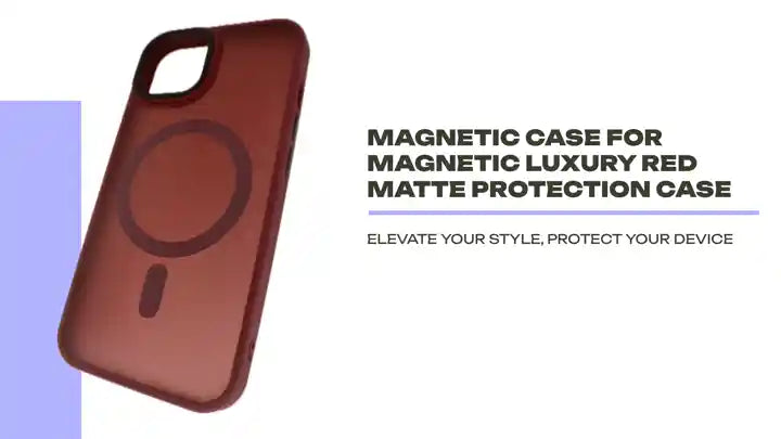 Magnetic Case For Magnetic Luxury Red Matte Protection Case by@Outfy