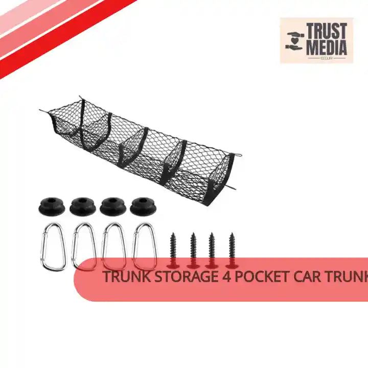 Trunk Storage 4 Pocket Car Trunk Luggage Net Storage For Cybertruck 2024 Car Storage Supplies by@Outfy