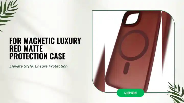 For Magnetic Luxury Red Matte Protection Case by@Outfy