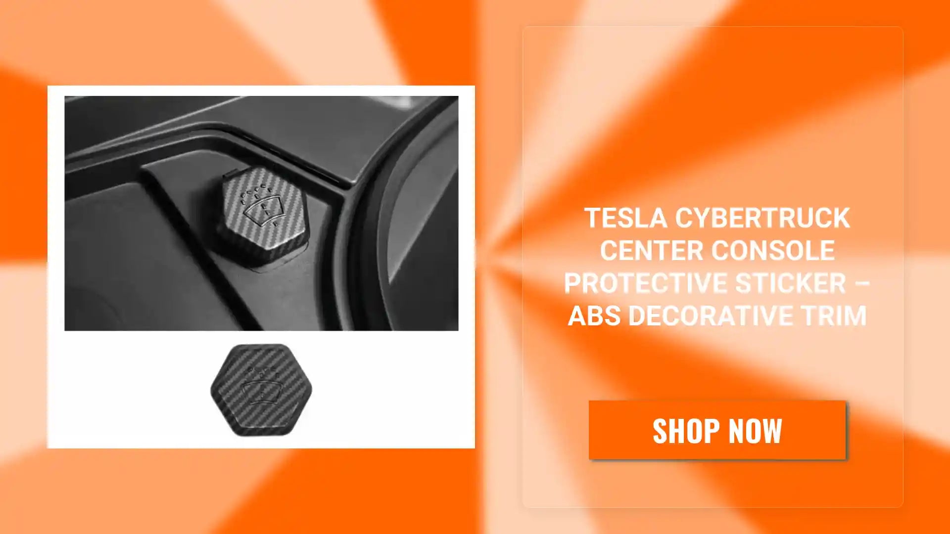 Tesla Cybertruck Center Console Protective Sticker &ndash; ABS Decorative Trim by@Outfy