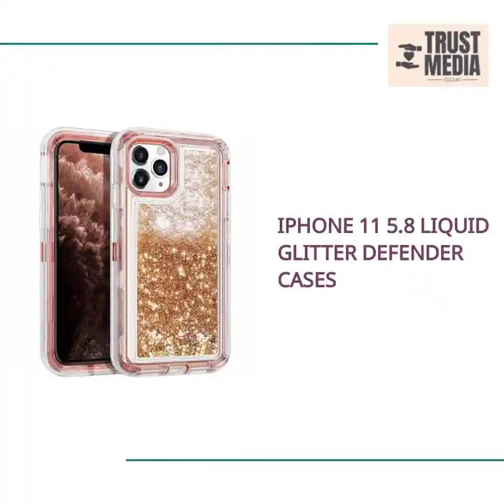 iPhone 11 5.8 Liquid Glitter Defender Cases by@Outfy