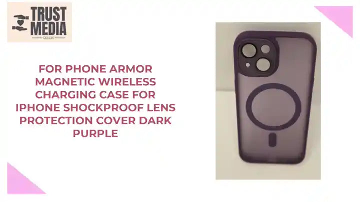 For Phone Armor Magnetic Wireless Charging Case For iPhone Shockproof Lens Protection Cover Dark Purple by@Outfy