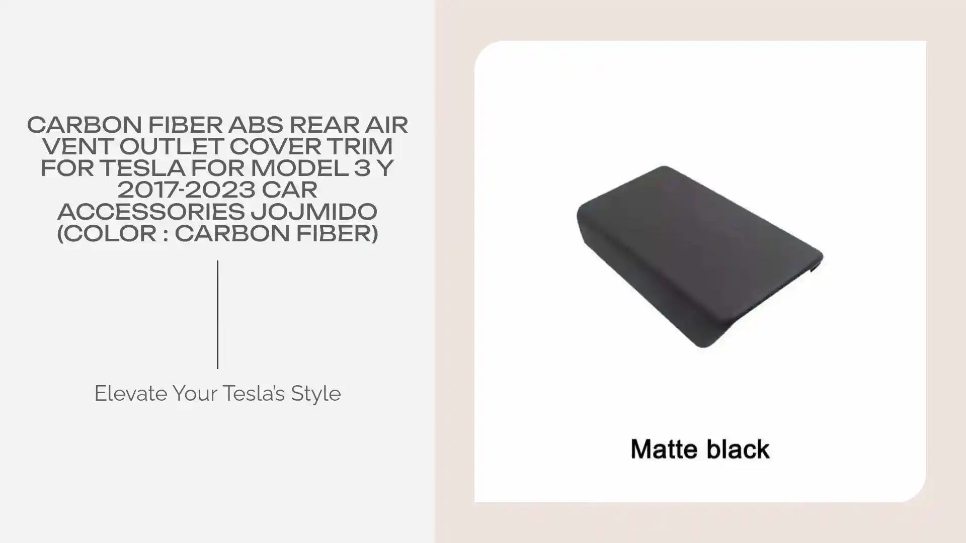 Carbon Fiber ABS Rear Air Vent Outlet Cover Trim for Tesla for Model 3 Y 2017-2023 Car Accessories JOJMIDO (Color : Carbon Fiber) by@Outfy