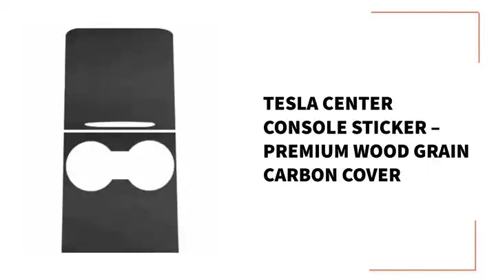 Tesla Center Console Sticker &ndash; Premium Wood Grain Carbon Cover by@Outfy