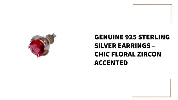 genuine 925 sterling silver earrings &ndash; Chic Floral Zircon Accented by@Outfy